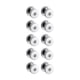 thumbnail image 1 of Pomo de puerta Kwikset Pismo, paquete de 10, cromo pulido, con llave, 1 of 6