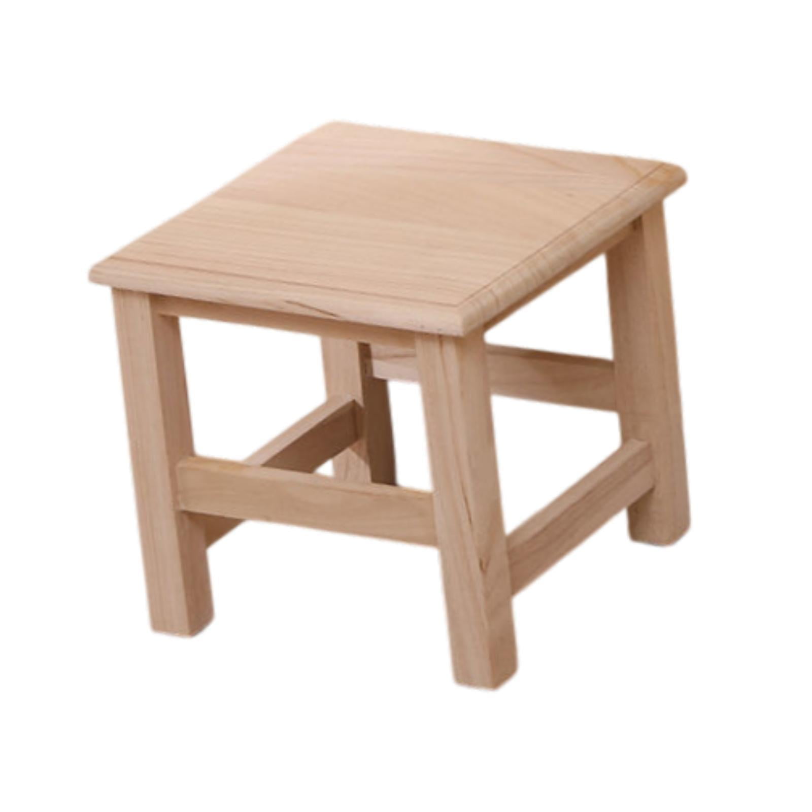 Magideal - Taburete De Madera Con Escalón Otomano, Taburete Para Cambiar Zapatos, Reposapiés Pequeño Para El Hogar, Dormitorio, Sala De Estar Interior Y Exterior