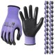 thumbnail image 1 of Guantes de trabajo MANUSAGE XL morados con agarre de nitrilo, 24 pares, 1 of 6