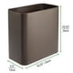 thumbnail image 3 of Papelera de metal para baño de 2.4 galones, color bronce, 3 of 5