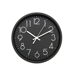 Vgo - Reloj De Pared 30 Cm Negro 30 X4 Cm