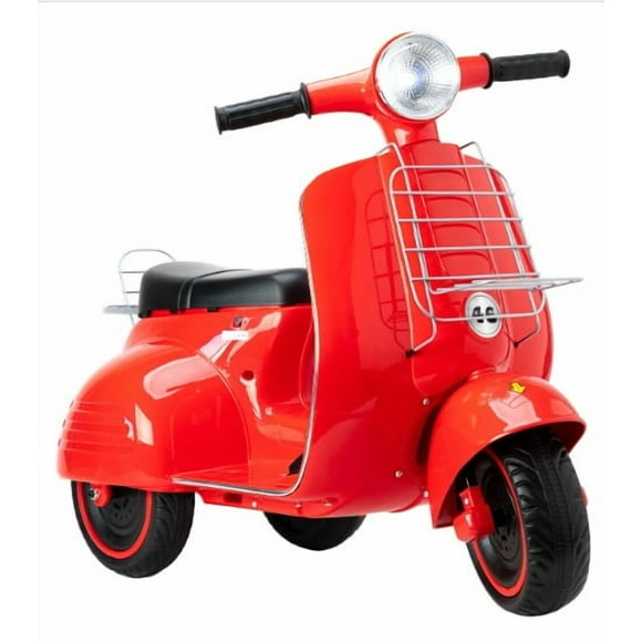 Moto Electrica Para Niños Vintage Montable A Batería Roja