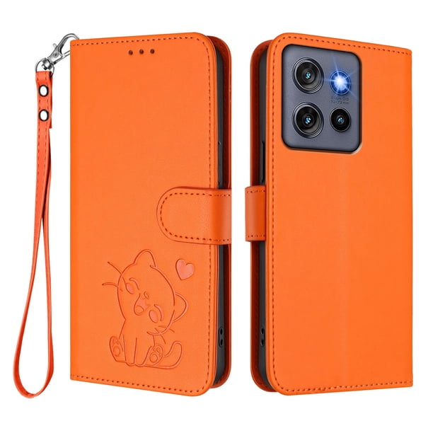 Funda Billetera Magnética para Motorola Edge 60 Neo, Naranja