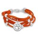thumbnail image 1 of Pulsera FTH 19 cm con cuentas de plata y seis cordones de cuero, 1 of 1