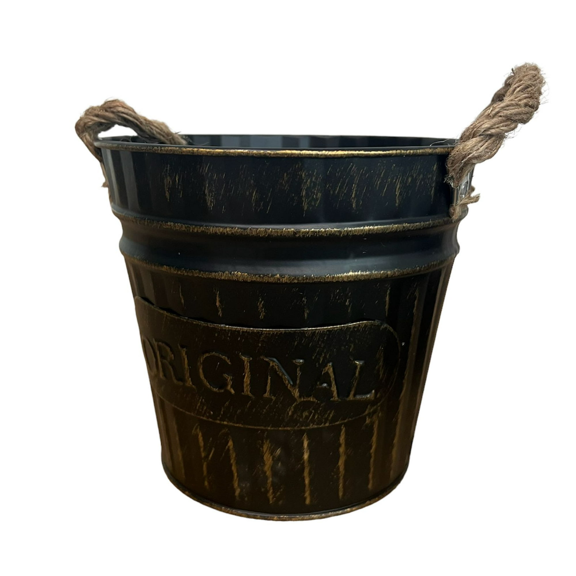 Oem - Macetero De Metal Canasto Con Diseños Maceta Balde N