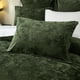 thumbnail image 3 of Juego de edredón Ivellow Crushed Velvet King Green, 5 piezas, 3 of 7