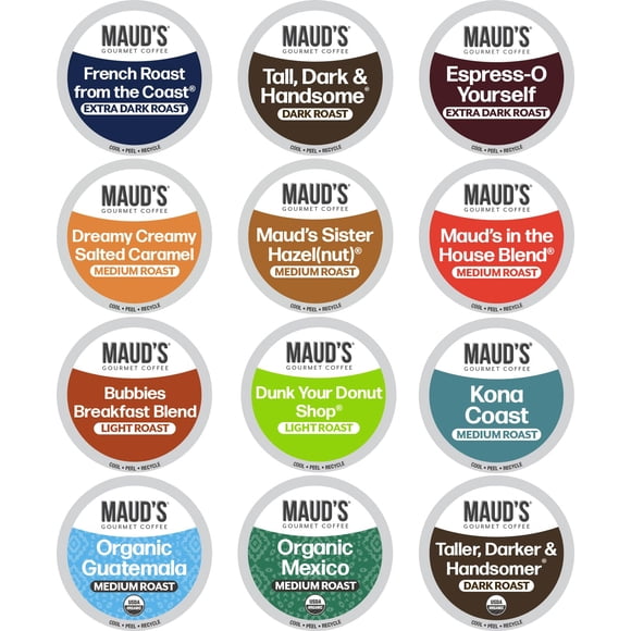 Paquete variado de cápsulas de café Maud's Family Pack 136 quilates, 100% arábica