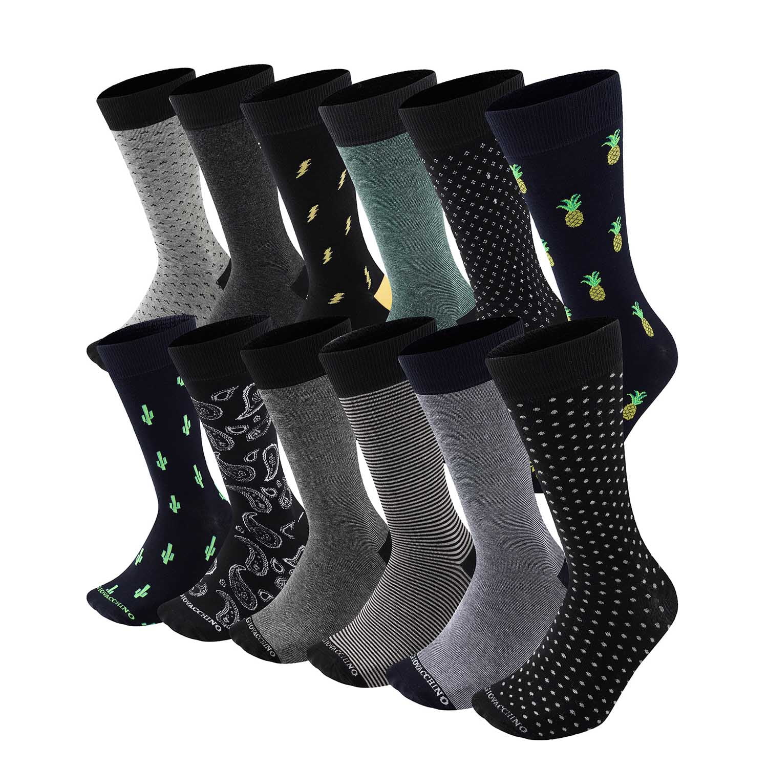 Giovacchino - Pack De 12 Calcetines Algodón Hombre