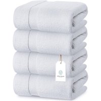 White Classic - Juego De Toallas De Baño, Color Blanco, Clásico, Lujoso, 700 G/M², Algodón, 4 Unidades