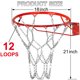 thumbnail image 2 of Red de baloncesto de cadena metálica LAO XUE 53 cm 12 anillos, 2 of 7