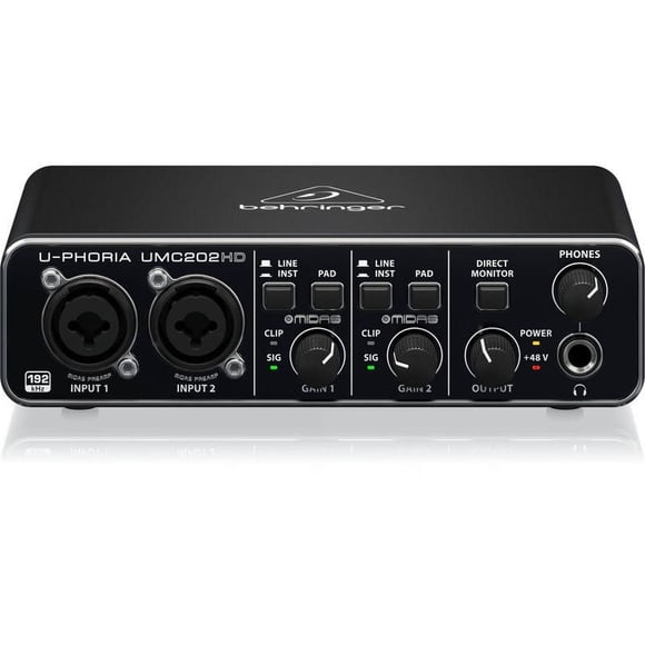 Interfaz de Audio Behringer U-phoria Umc202hd