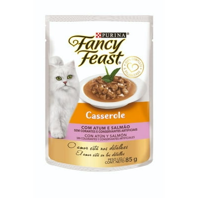 Alimento Húmedo Gato Adulto Casserole Con Atún Y Salmón Pouch 85 G Fancy Feast