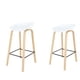 thumbnail image 1 of Set 2 Pisos Taburete De Bar 75 Cm Harris Semi Respaldo Blanco, 1 of 3