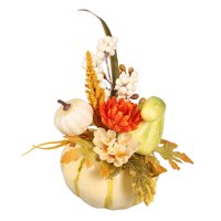 Bothyi - Decoración De Calabazas Artificiales Cosecha De Otoño Para Decoración Del Hogar Amarillo Claro