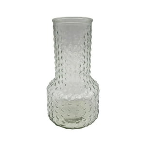 Fliperex - Florero Decorativo De Vidrio Con Diseño Base Ancha Blanco 25 Blanco
