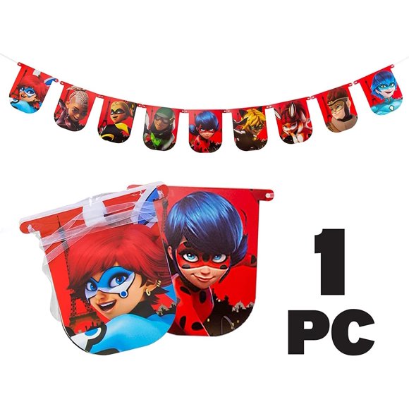 Mariquita milagrosa 5 'Banner Gato Nior Decoraciones de fiesta para niños