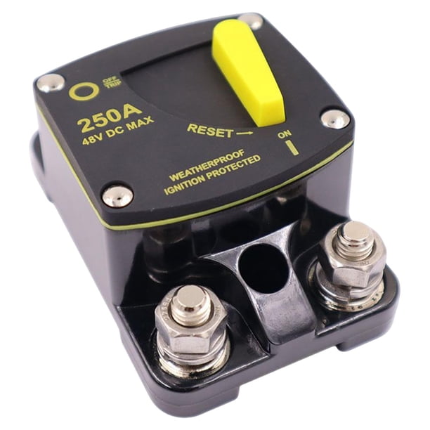 Fusible De Reinicio Del Disyuntor De Audio Estéreo De Barco Marino Para Coche De 12V- 48V 250A