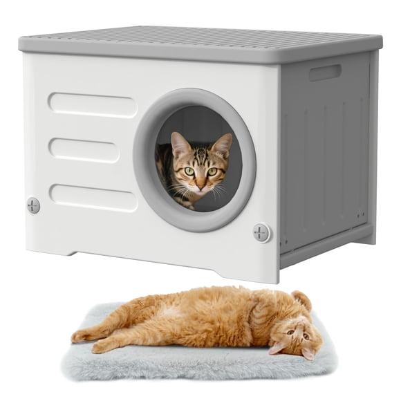 Casa para gatos exterior WOWOTOZN impermeable y aislada
