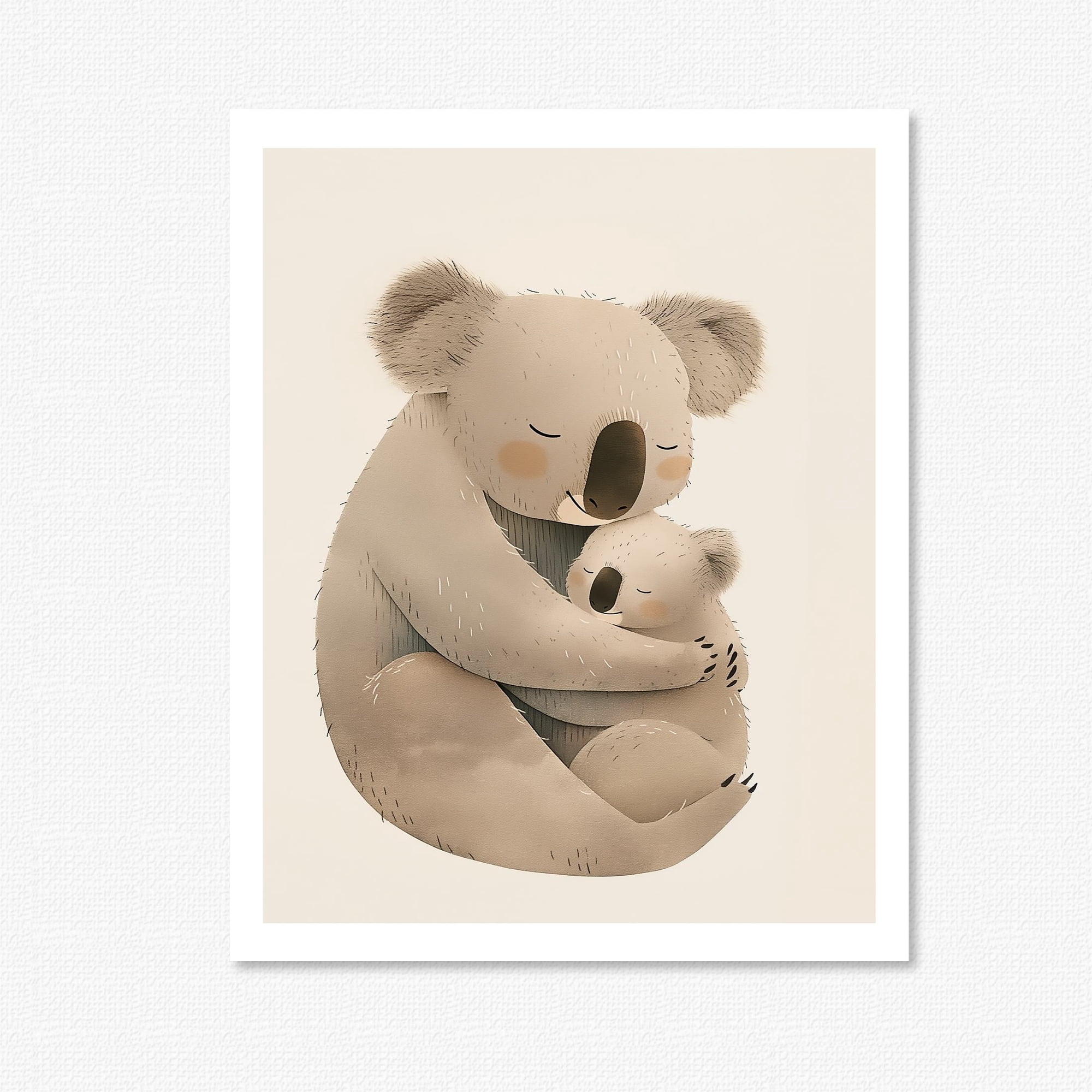 The Cuadritos - Cuadro Decorativo 35x45 Habitación Infantil Mamá Koala