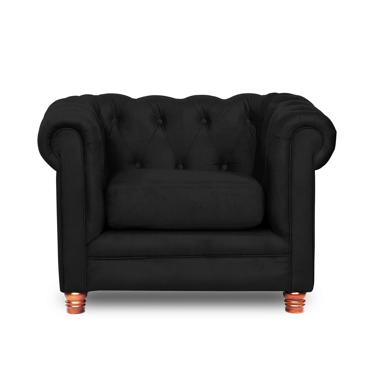 Latam Home - Sofa Florencia 1c Tela Velvet Negro