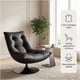thumbnail image 2 of Sillón Enzo Giratorio Ecocuero Sitial Base Pedestal Metálico Negro Liso, 2 of 8