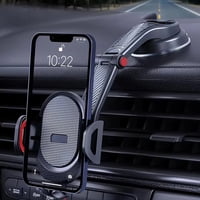 Genérico - Soporte Para Teléfono De Coche - Soporte Universal Para Smartphones De 4.5-6.7 Pulgadas, Soporte Giratorio Para Parabrisas/Salpicadero Compatible Con Iphone 15/14/13/12/11-Negro