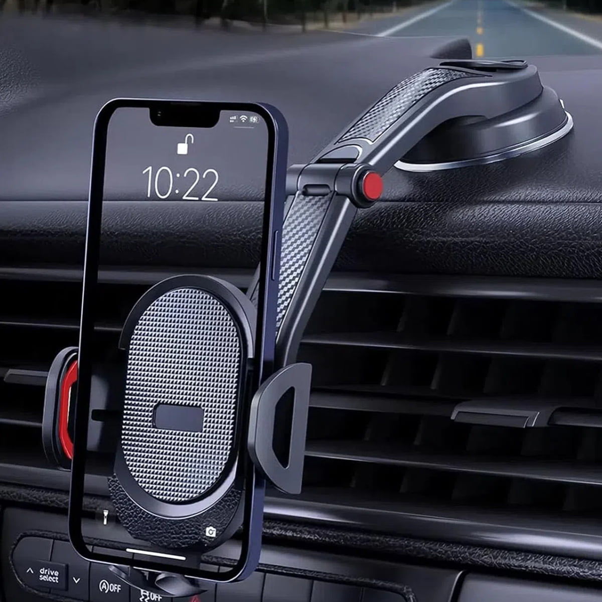 Genérico - Soporte Para Teléfono De Coche - Soporte Universal Para Smartphones De 4.5-6.7 Pulgadas, Soporte Giratorio Para Parabrisas/salpicadero Compatible Con Iphone 15/14/13/12/11-negro