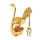 thumbnail image 3 of Juego de soporte de Base de cisne decorativo creativo, soporte para cucharas de café para cocina, cumpleaños, restaurante, decoración de fiesta , tenedor tenedor áureo, 3 of 5
