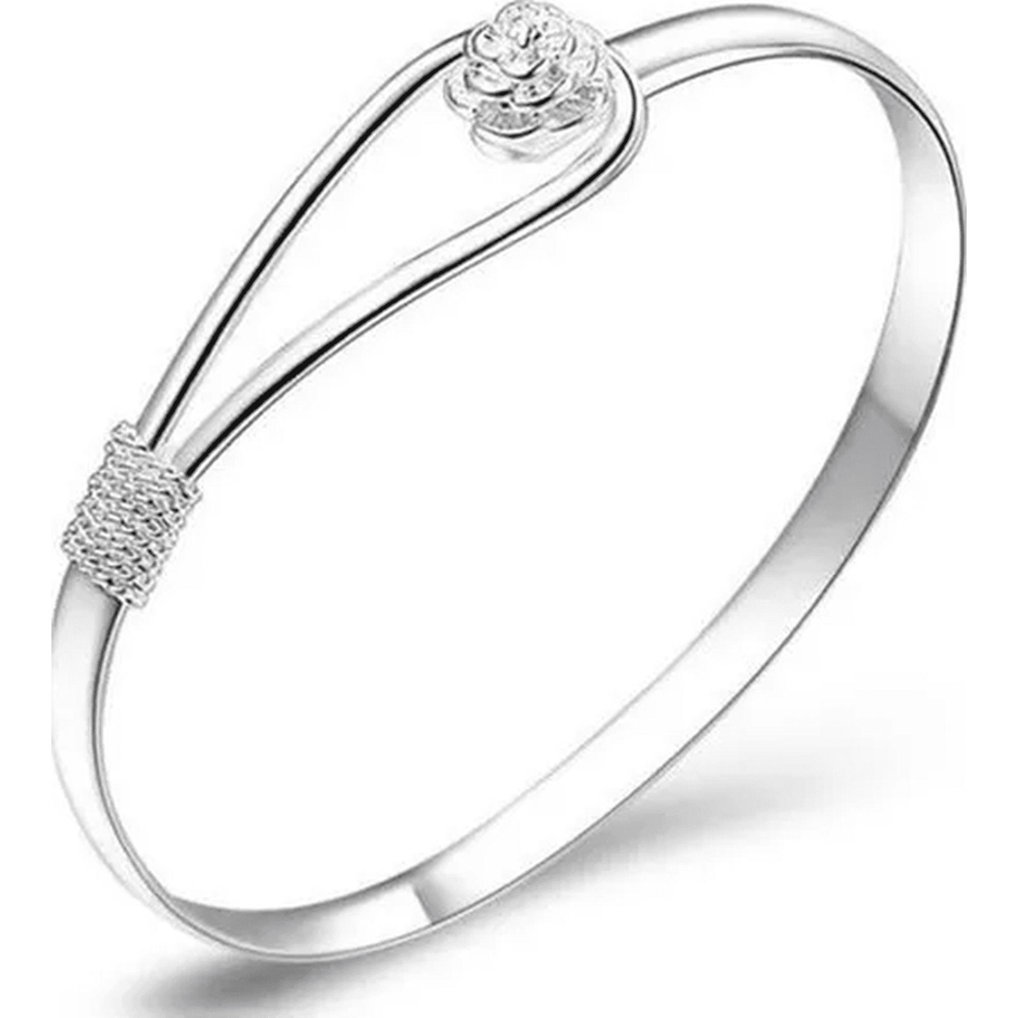 Genérico - Pulsera Mujer Chapada En Plata Con Circones