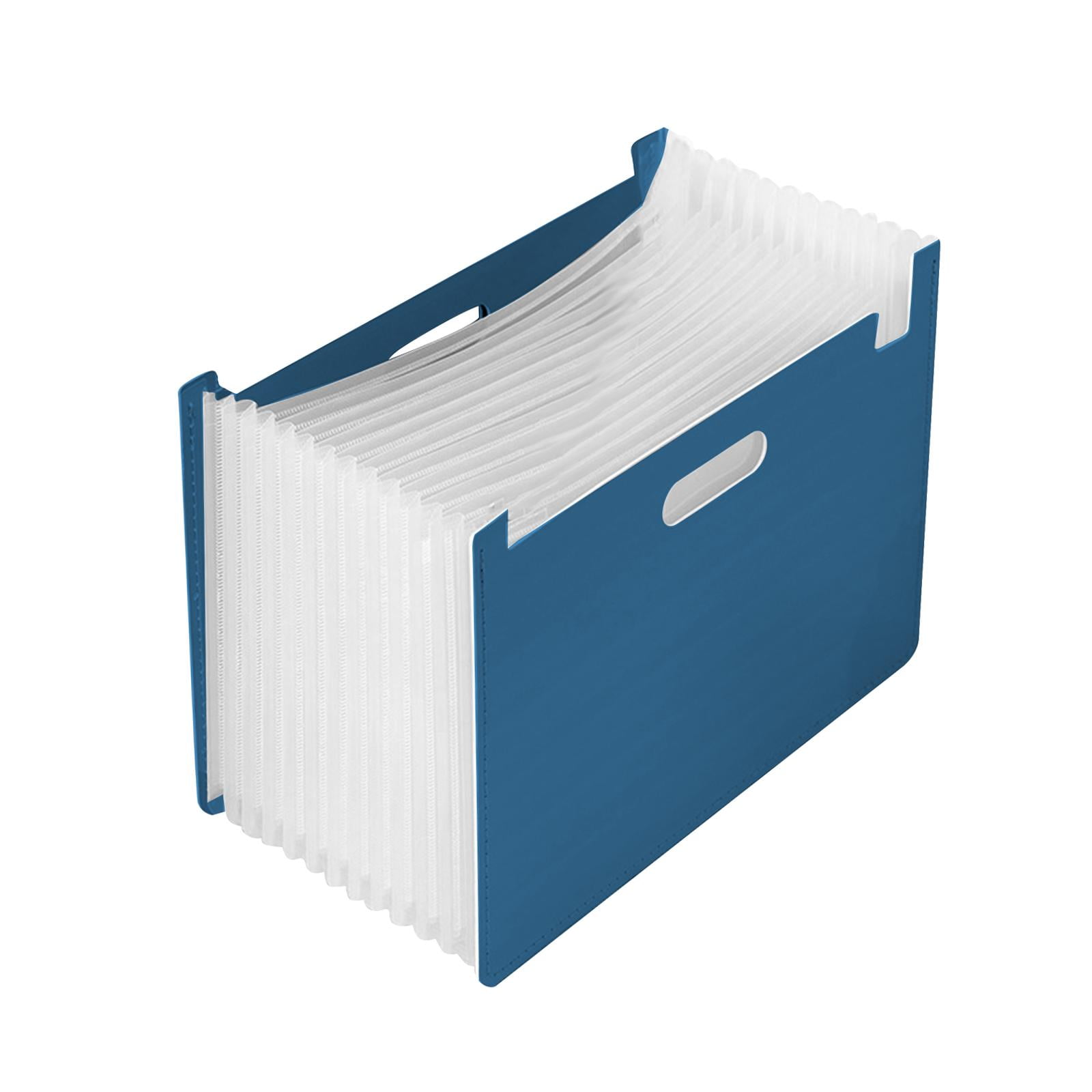 Ioensy - Organizador De Archivos Acordeón Caja De Archivo Expandible Carpeta De Archivos Expandible Para El Hogar Azul Profundo