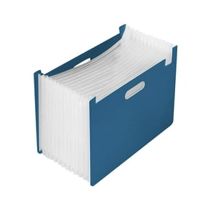 Genérico - Organizador De Archivos Acordeón Caja De Archivo Expandible Carpeta De Archivos Expandible Para El Hogar Azul Profundo