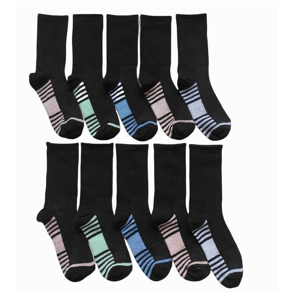 Calcetines Mujer Deportivo Largo Negro X10 35-39