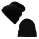 thumbnail image 3 of Gorro Beanie De Lana Adulto Con Doblez Negro Forro Polar, 3 of 3