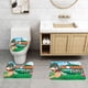 thumbnail image 2 of Loco por el Golf Juego de 3 alfombras de baño de coral fleece: tapete de baño + alfombra de inodoro en forma de U + funda de tapa de inodoro en forma de O, 2 of 6