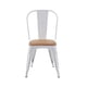 thumbnail image 3 of Pack x 4 silla tolix Blanca con asiento de madera, 3 of 5