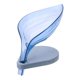 thumbnail image 4 of Caja De Jabón En Forma De Hoja Placa De Almacenamiento Transparente Suministros Para Fregadero Gadgets Azul, 4 of 5