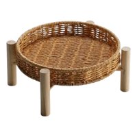 Genérico - Bandeja Decorativa Presentación Pedestal Elevada Hogar Jhn