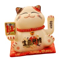 Magideal - Bonitos Adornos De Gatos, Estatuilla De Animales, Artesanía, Regalos De Negocios, Escultura De Estatua De Cerámica Para Estantería De Jardín, , Estilo A