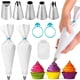 thumbnail image 1 of 11 paquete Bolsas de tuberías reutilizables y conjunto de consejos - Bolsas de pastelería de 16 pulgadas para decorar pasteles, cupcakes, galletas | Exterior de algodón duradero, fácil de li, 1 of 3