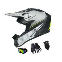 Ioensy - Casco De Ciclismo Cara Completa Accesorios Cómodos Y Ligeros Casco De Bicicleta L