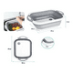 thumbnail image 3 of Tabla Para Picar 3 En 1 Cocina De Silicona Plegable Drenaje, 3 of 3