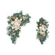 thumbnail image 3 of 2 Piezas Arco De Boda Flores Moderno Hecho A Mano Hojas Verdes Guirnalda De Flores Naranja Claro, 3 of 3