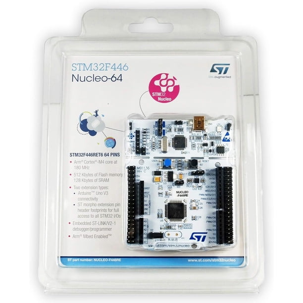 Placa Desarrollo STMicroelectronics NUCLEOF446RE STM32F446RET6 ARM Cortex-M4 512KB