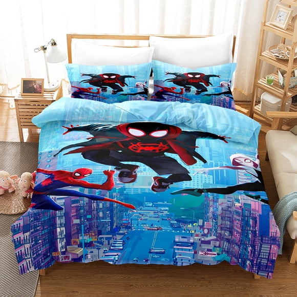 Spider Ma-n Spider M-an Bedding Set Sheet Set for Kids Adults,All Season Lightweight