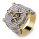 thumbnail image 2 of Anillos Brillantes Punky de Rapero de Lujo a la Moda para Hombre Brillantes con Iced out Hombres Hip Hop Zirconia Cúbica Anillos de Compromiso, 2 of 9