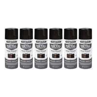 Rust-Oleum - 6 Pack Esmalte En Spray Metal Protection Negro Martillado 340 G 700211