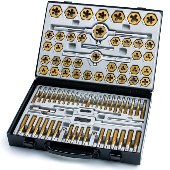 Juego de troqueles Tap and Hex EFFICERE con revestimiento de titanio de 86 piezas