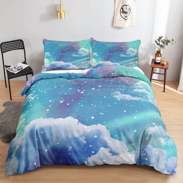 Color Sky Cloud Starry Sky Duvet Cover Quilt Cover Pillowcase Bedding Set 3-Piece Bedding Set (1 Duvet Cover + 2 Pillow Shams)