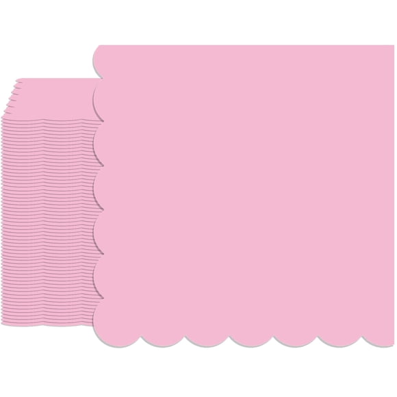 Servilletas Muplaya 40 uds Rosa con Borde Festoneado 17 cm