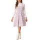 thumbnail image 2 of INSPIRE CHIC Vestido de Tweed para Mujer sin Mangas Cuello Cuadrado Cuadros Línea A Pinafore Vestidos S Rosa, 2 of 6